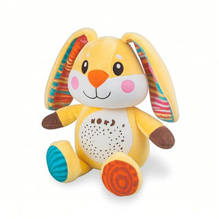 Baby Sleep Soother Bedtime Bunny with Starry Projector Night Light Plush Stuffed Animal for Newborn Infants with Lullaby Music