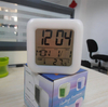 LED Digital Alarm Clock Mini Desk Cube Clock with Colorful Lights And Multiple Modes Multifunctional Luminous Desk Clock Office