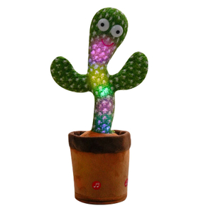 Cute Soft Dancing Cactus Toy 120 Songs Singing Talking Electric Dancing Cactus Stuffed Toy for Kids Baby Music Plush Toys