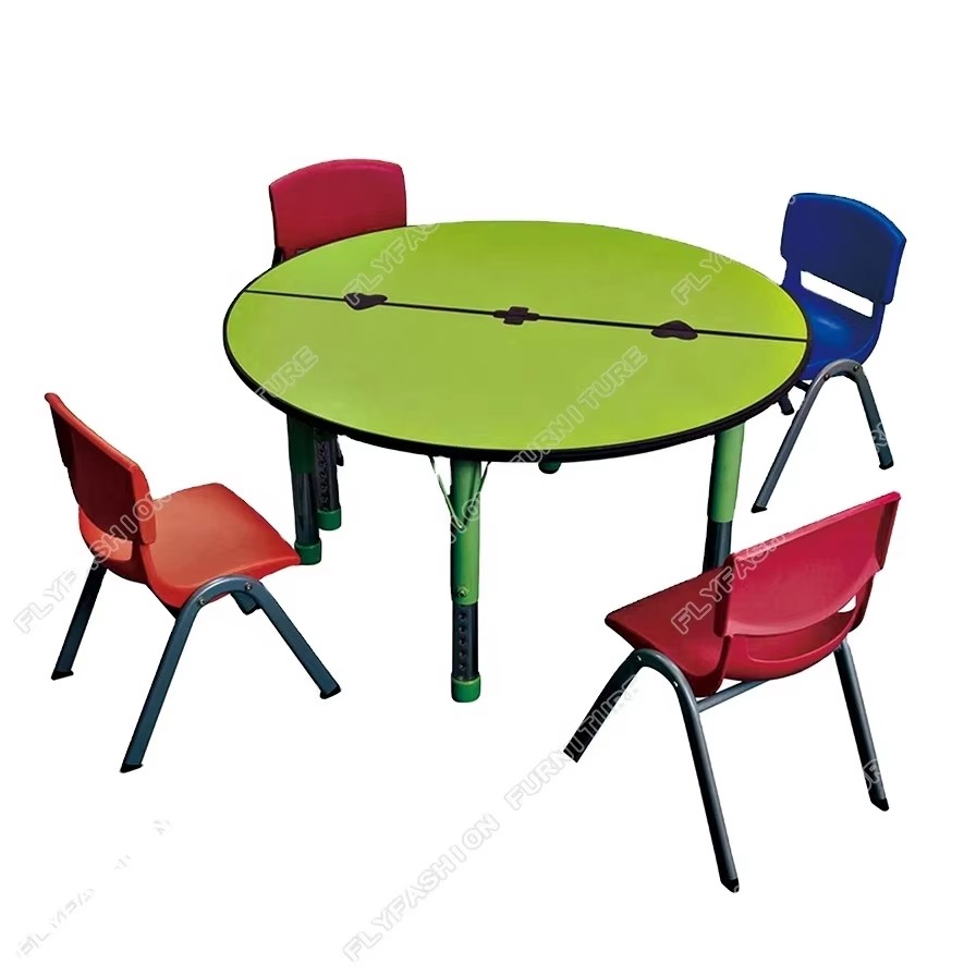 High Quality School Furniture Children's Round Table and Chair School Set Kid Furniture Pre School Furniture