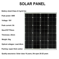 Sistema de montaje solar Panel solar de 90W