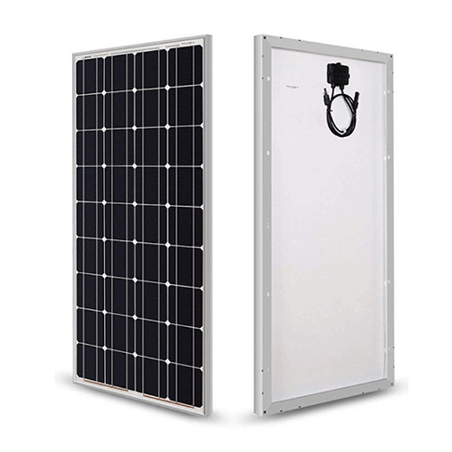 Panel solar fotovoltaica 100W Panel solar de luz solar al aire libre Panel solar de silicio monocristalino