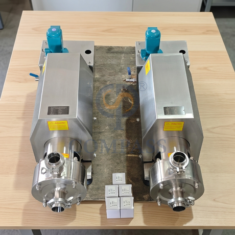 380V 50HZ 3P 4kw SS304 Санитарный пищевой класс TRL-1 Трубопроводный диспергирующий эмульгатор с высоким сдвиговым усилием с китайским двигателем и баком водяного насоса