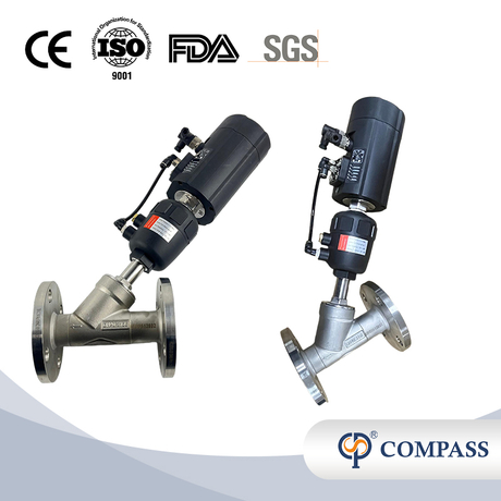 ПЛАСТИКОВЫЙ ПНЕВМАТИЧЕСКИЙ ФЛАНЦЕВЫЙ УГЛОВОЙ СЕДЛЕННЫЙ КЛАПАН С УПРАВЛЯЮЩЕЙ ГОЛОВКОЙ