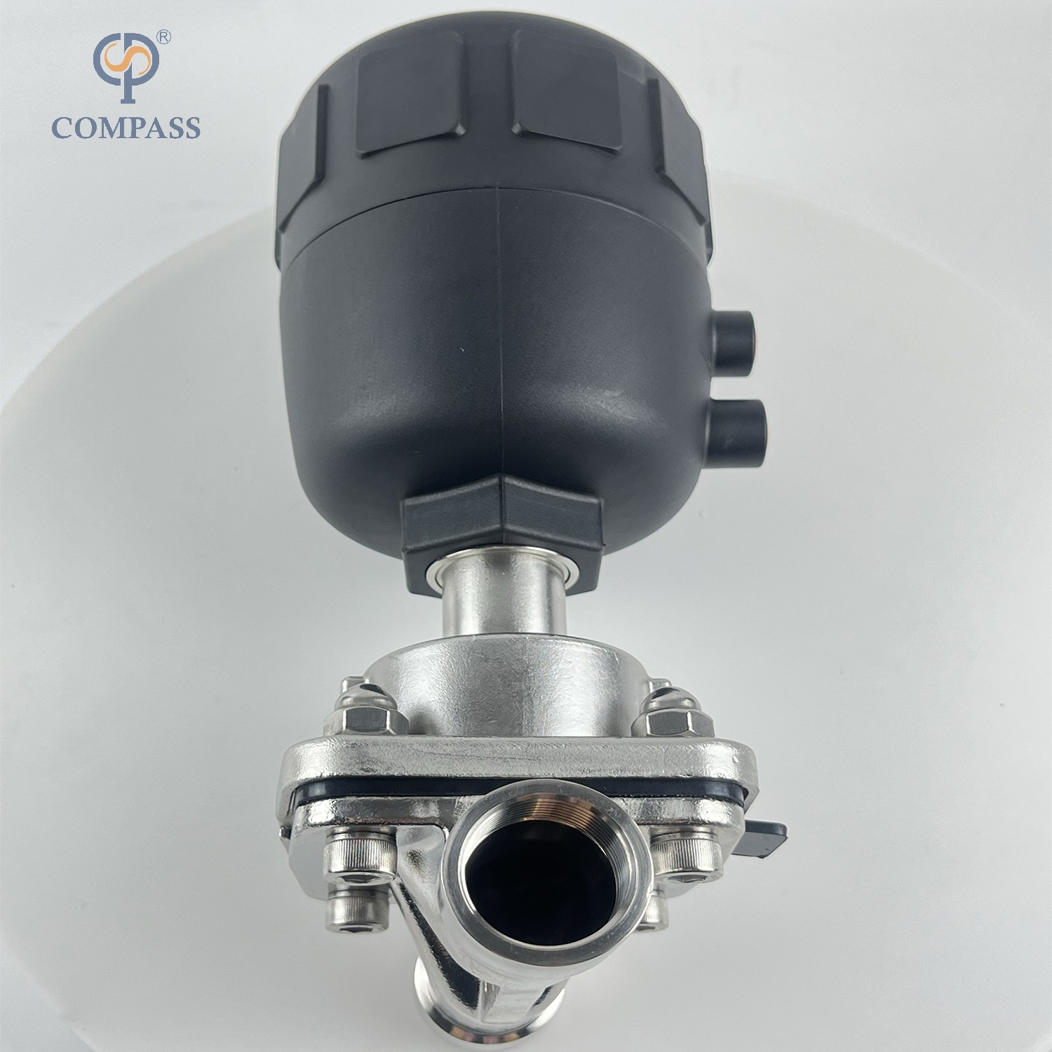 G 1 'SS316L G Женская нагрузка с прямой диафрагмой с пластиковой пневматической головкой