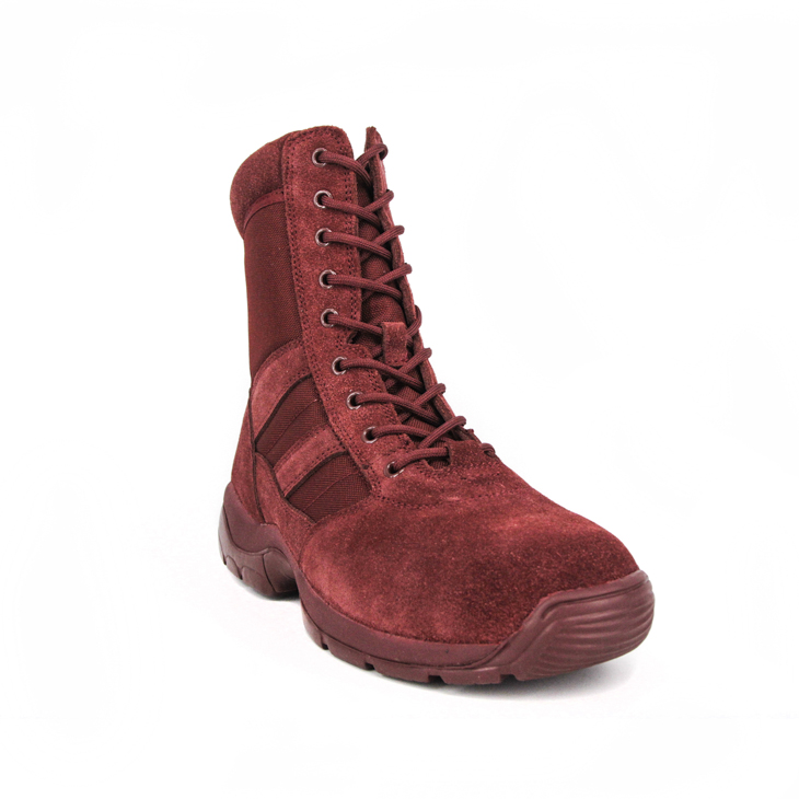 Botas safari hombre cremallera rojo 7264