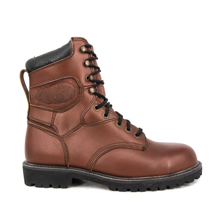 Botas militares mujer tobillo piel entera 6274