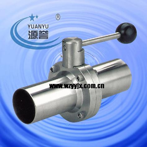 Sanitary welded butterfly valve