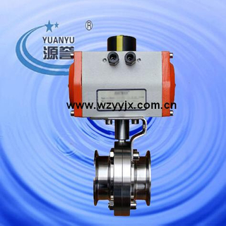 Sanitary Pneumatic Butterfly Valve (Aluminum)