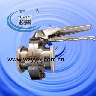 Food-grade Butterfly Valve with Stainless Steel Multi-Position Handle