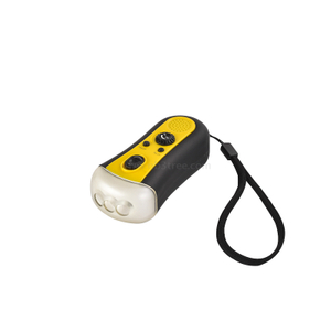 3 LED Handcrank Rechargeable Emergency Flashlight with FM Radio for Earthquake And So on