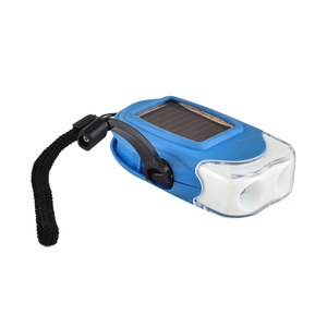 2 LED Dynamo Flashlight with Solar Panel