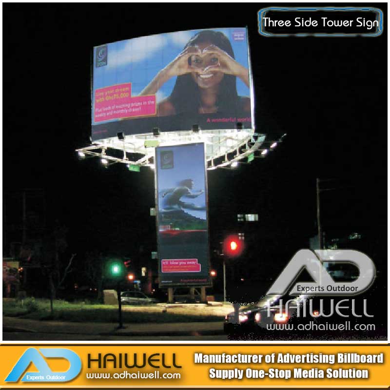 Forma de arco Frontlit Unipole publicidad cartelera pantalla