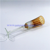 45oz Amber Color Long-stem Glass Champagne Flute for Decoration