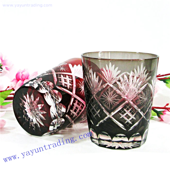 cheap stock hand cut glass tumbler