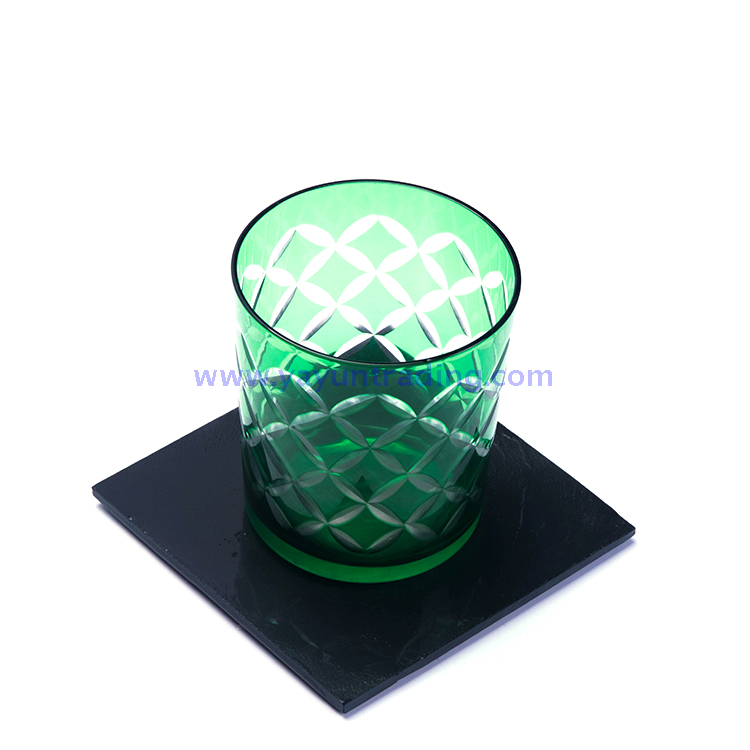 200 ml Japanese cherry blossom hand cut glass tumbler and beer glass cup