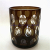 matte frosted black massage glass candle holder and jar