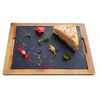 slate stone cheese board and tray with rope
