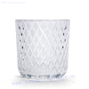 hand carved traditional China made amber glass candle jar