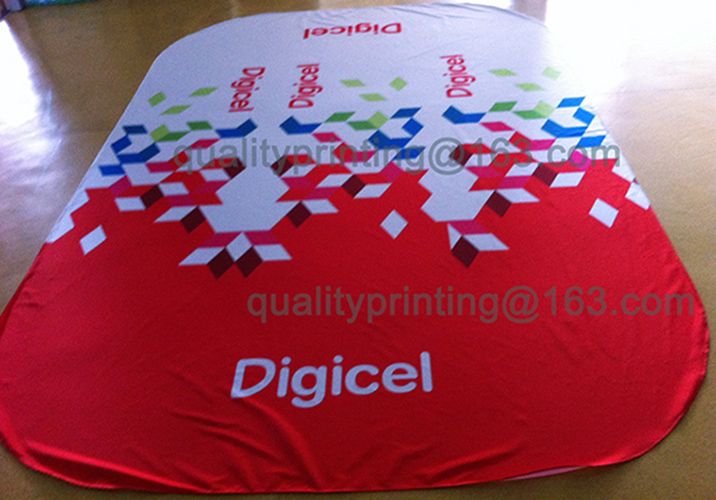 Popular custom trade show 4 sides advertising table cloth exhibition table cover (custom size)