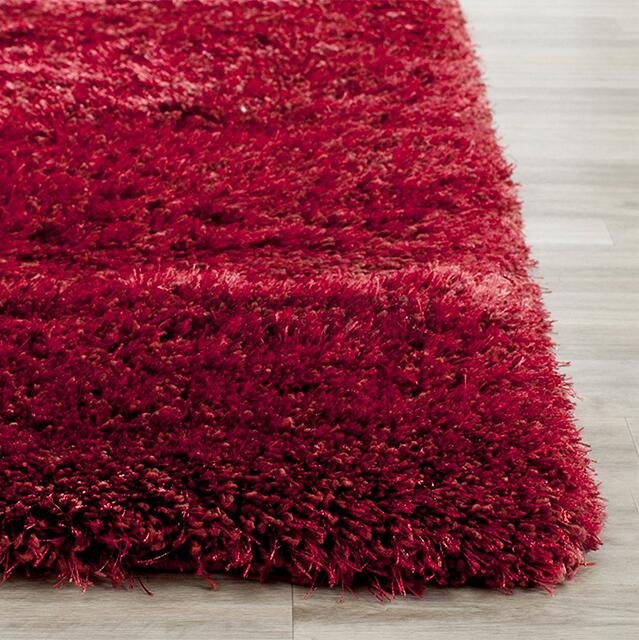 Happy Red Warm Area Rug Soft Shag Carpet
