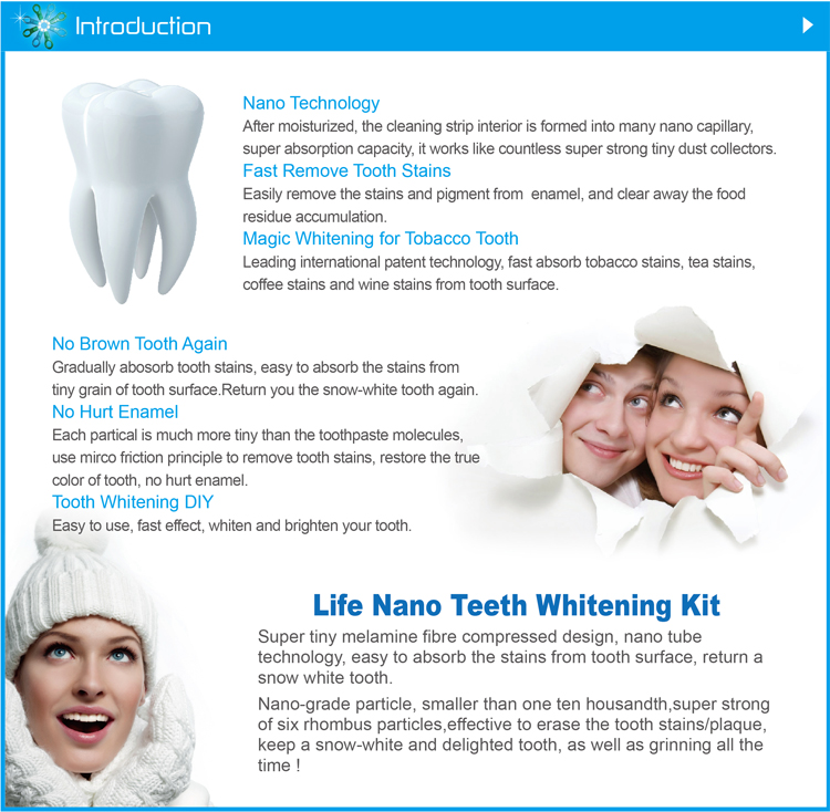 kit de blanqueamiento de dientes de vida que se quita r&aacute;pidamente manchas de dientes