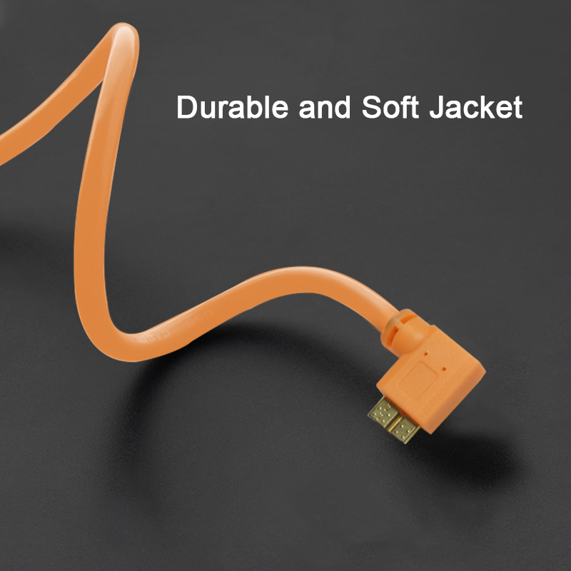 Interfaz micro USB 3.0 B Datos + Cable de carga 90 °