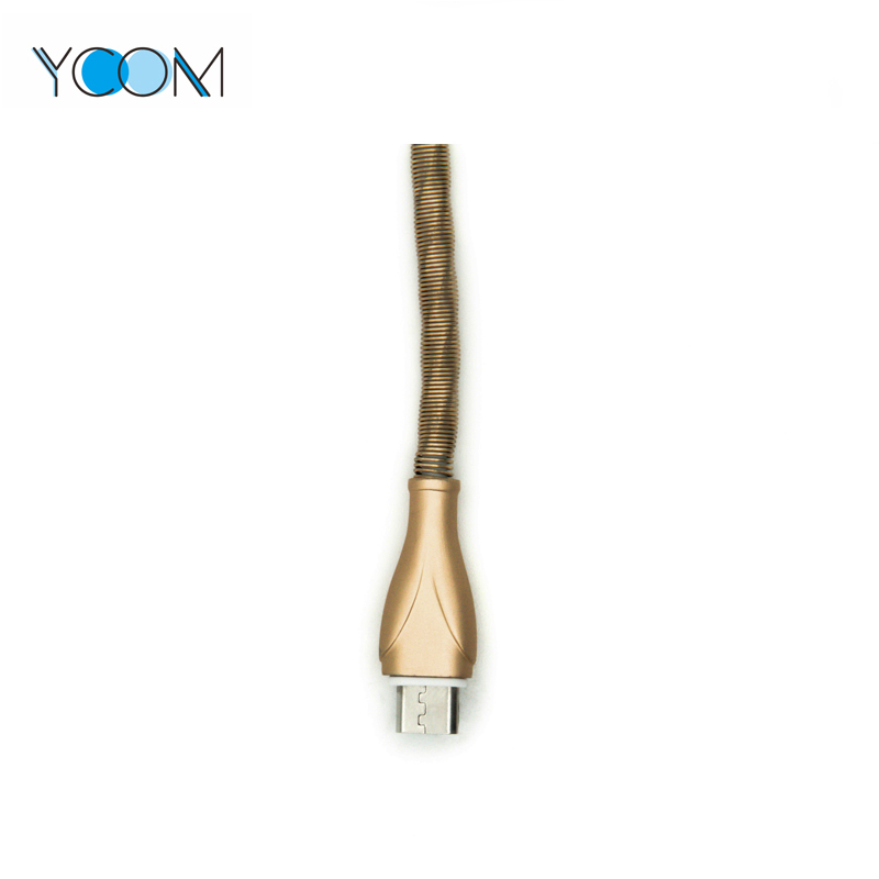New Metal Spring Braiding USB Cable for Type C