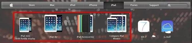 在下图红色框内的每一款iPad都是Apple尝试说服消费者选购且能给Apple带来更高利润的一种努力.jpg