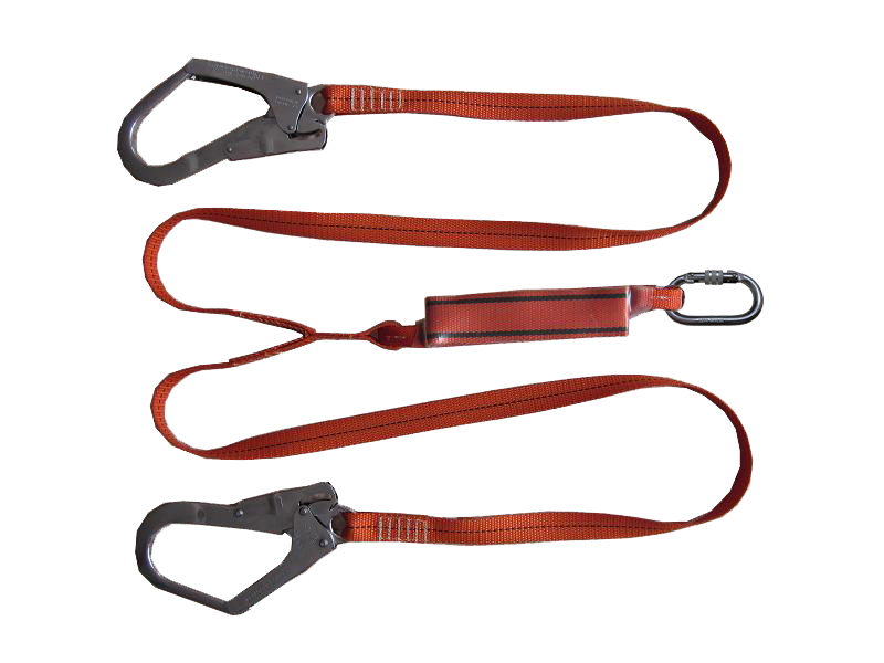 Work safety harness and rope lanyard