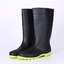 Cheap safety gum boots with steel toe and steel plate