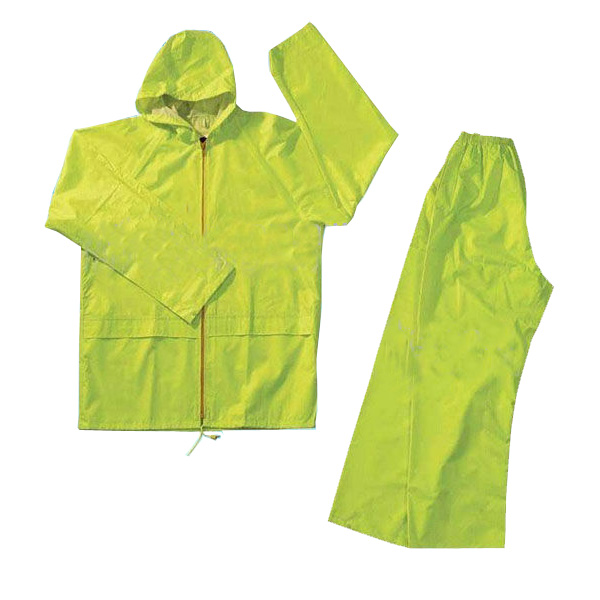 High quality green pvc rain suit rain wear waterproof