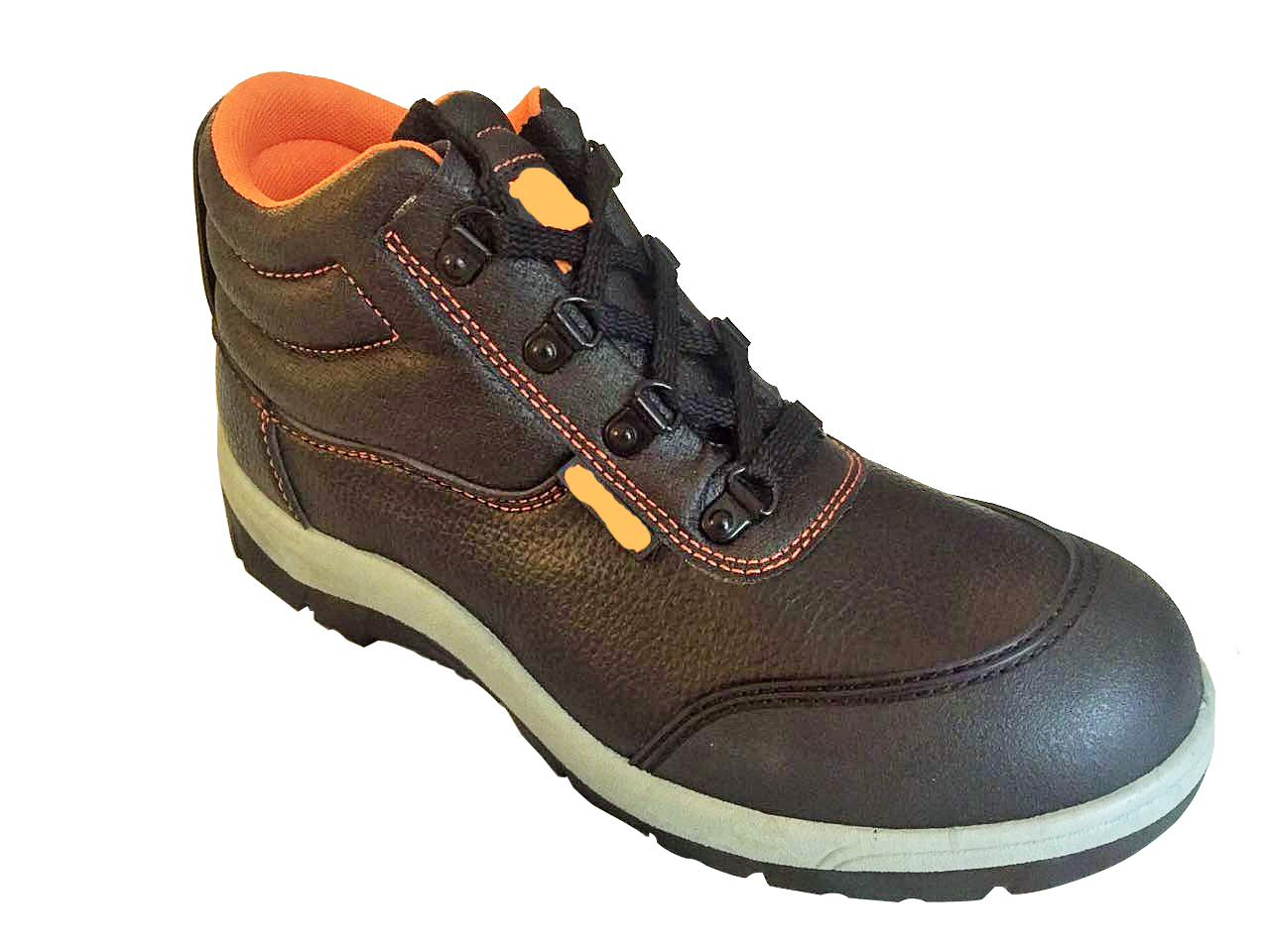 TPU reinforced toe PU artificial leather PVC injection safety shoes