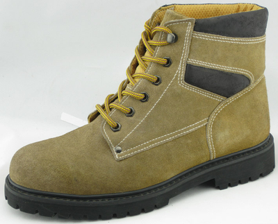 97013 suede leather goodyear welted boots with steel toe