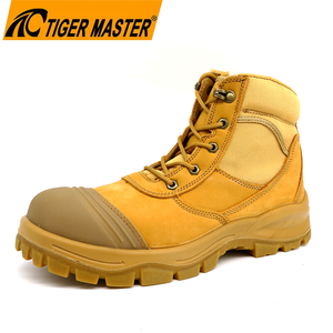Nubuck Leather Safety Boots with Zipper