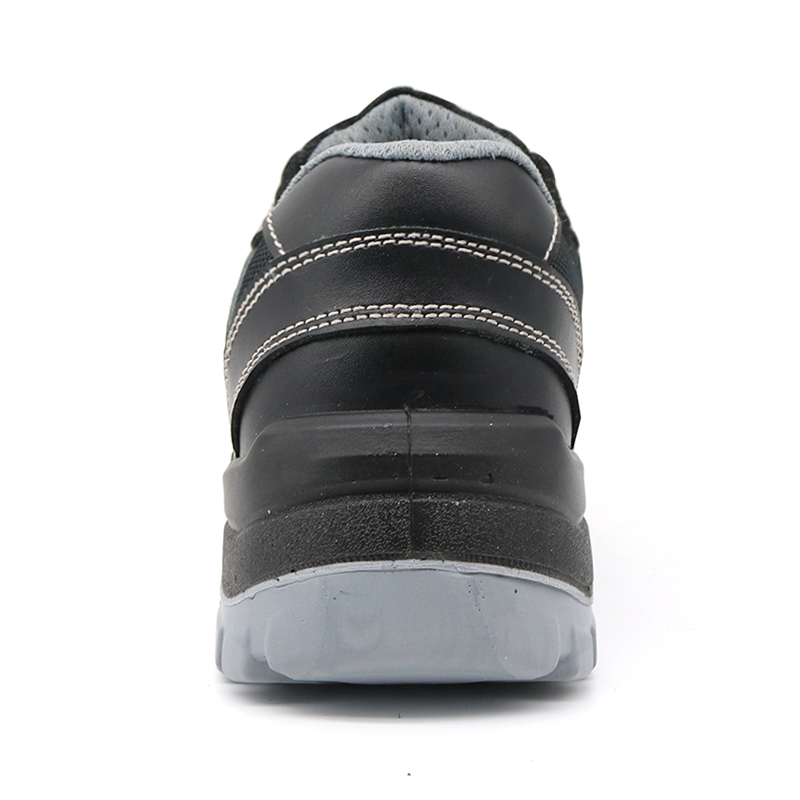 2025 New Black Leather Safety Anti-smashing Shoes