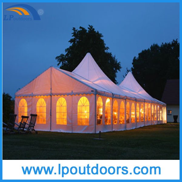 Очаровательный дизайн для использования вне помещений большой палатки для вечеринок с высоким пиком