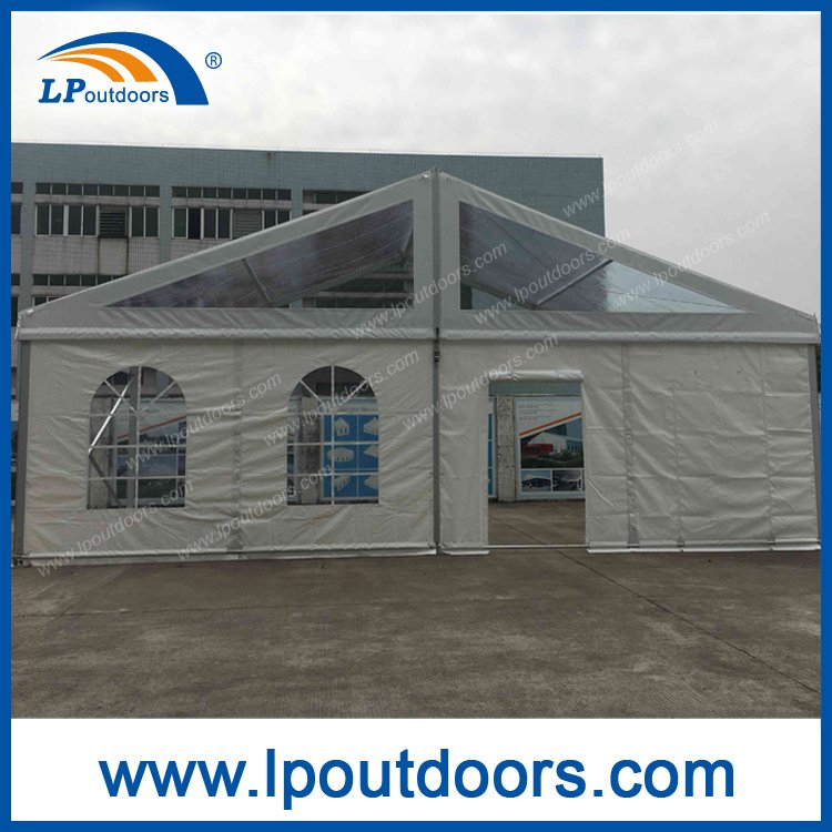 10-метровая прозрачная палатка из ПВХ с верхней крышкой для свадебного мероприятия