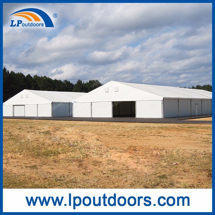 20X50m открытый большой прозрачный пролет палатка склада высокого качества с роликовой дверью