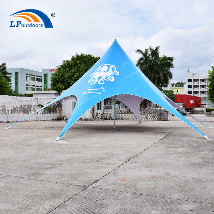 中国工厂定制标志蓝星遮阳帐篷用于活动租赁