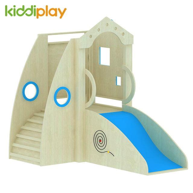 KiddiPlay室内小型角落滑梯家用幼儿攀爬活动早教木制爬爬梯