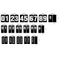 Small Double Sided Sprial Sign Board W/5.5" H Number Pads Kits W363mmXH270mm