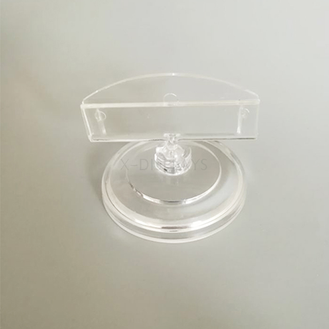 Clear Clip Table Sign Holder with Round Base PS09