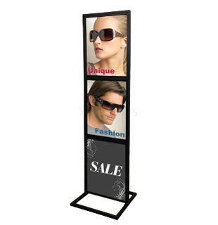 3 Tier 22X28 Floor Sign Frame Stand Black