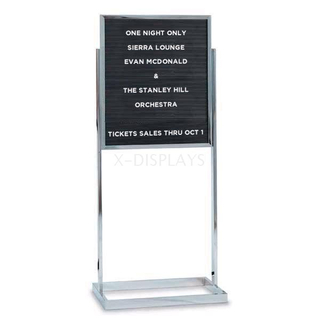 22x28 Chrome Floor Freestanding Poster Frame MF22C-P