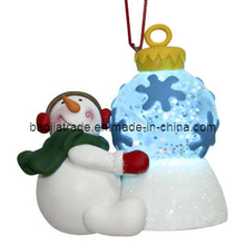 Polyresin Snowman Table Decor with LED Light (BKC0125)