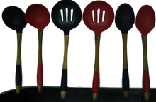 Silicone Head Utensil with Wooden Handle