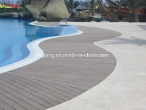 Suelo al aire libre compuesto pl&aacute;stico de madera impermeable del Decking de la buena calidad WPC