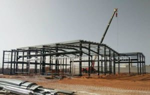 Supermercado de la estructura de acero/alameda de compras/oficina prefabricados para Abidjan