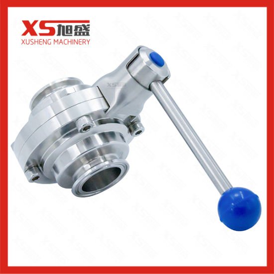 Зажим с нержавеющей трубкой Санитарный Tri Clamping Butterfly Type Ball Valve